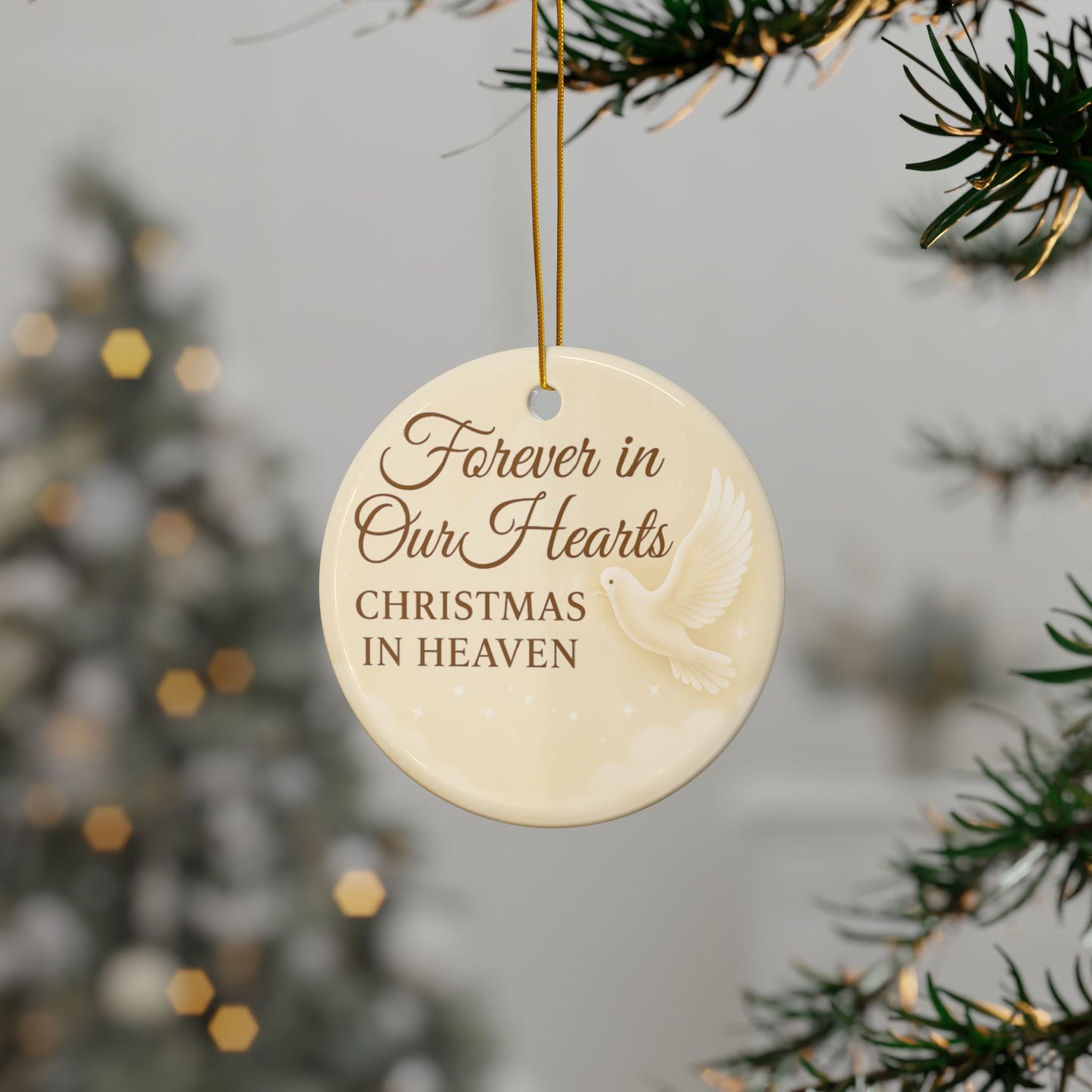 Ceramic Ornaments - Forever in Our Hearts - Holiday Decor