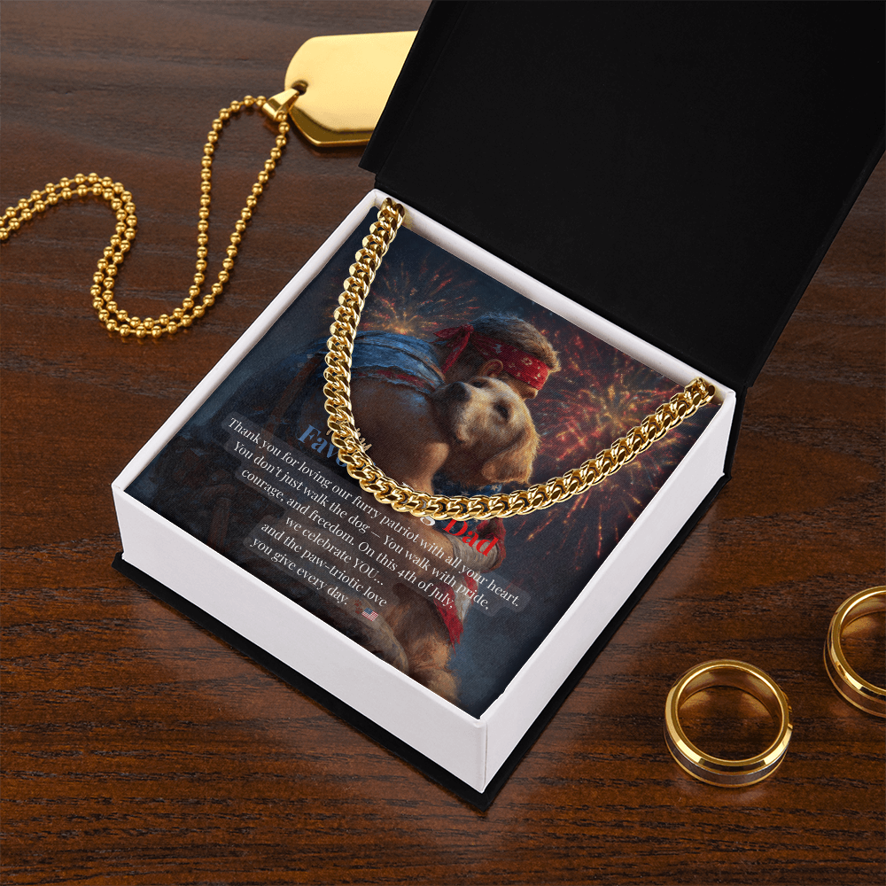 To My Favorite Dog Dad – Cuban Link Chain – Gift for Him