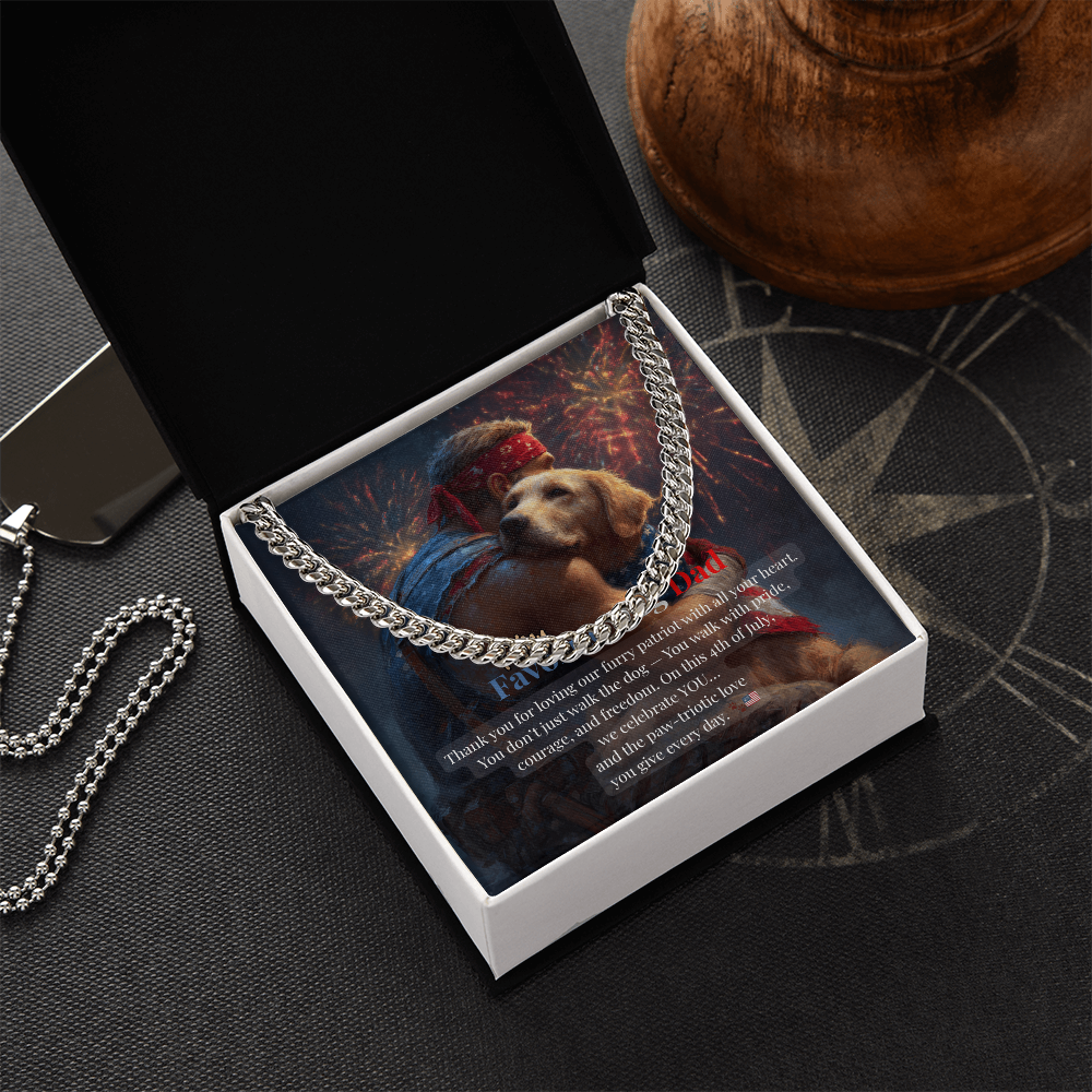 To My Favorite Dog Dad – Cuban Link Chain – Gift for Him