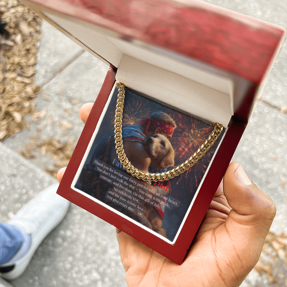 To My Favorite Dog Dad – Cuban Link Chain – Gift for Him