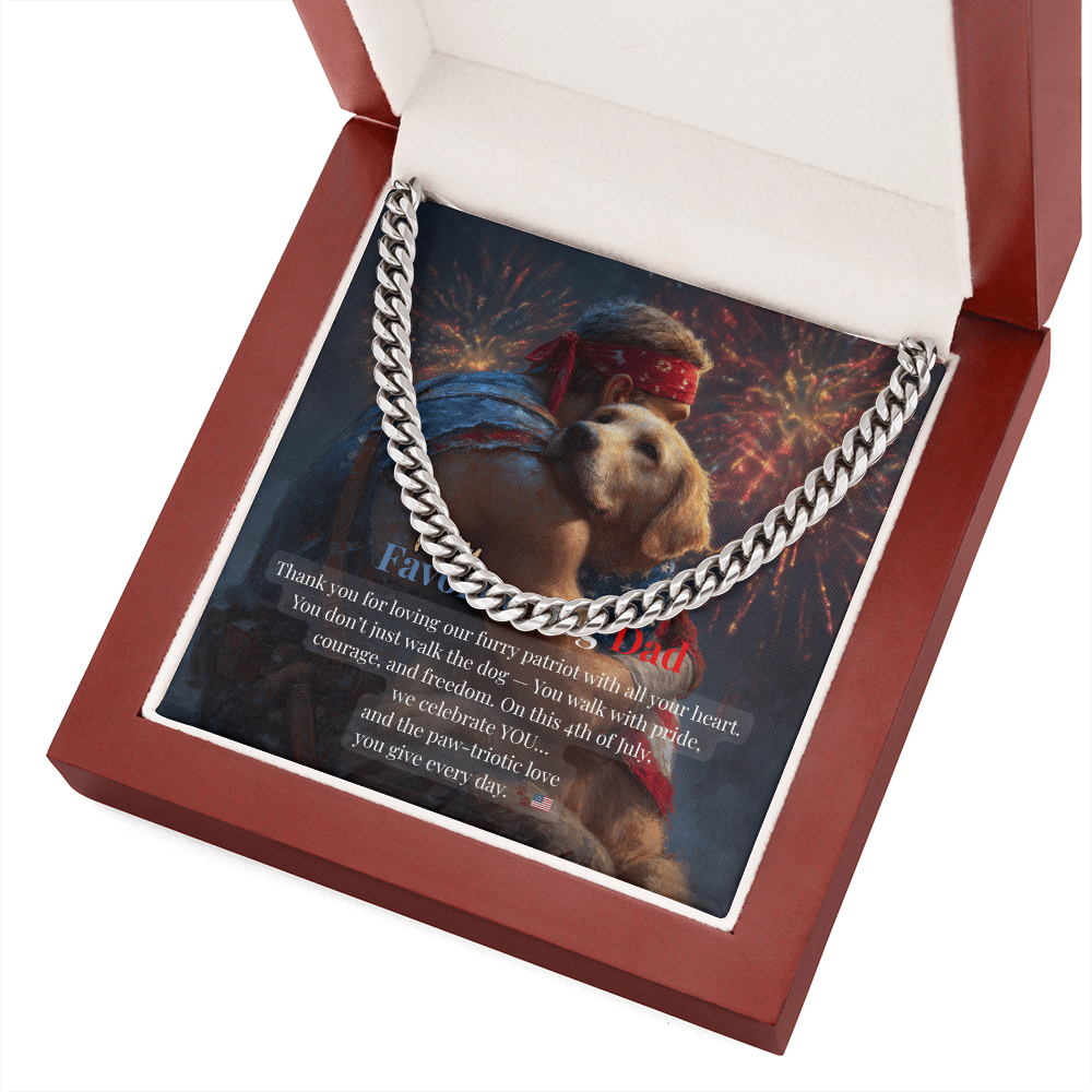To My Favorite Dog Dad – Cuban Link Chain – Gift for Him