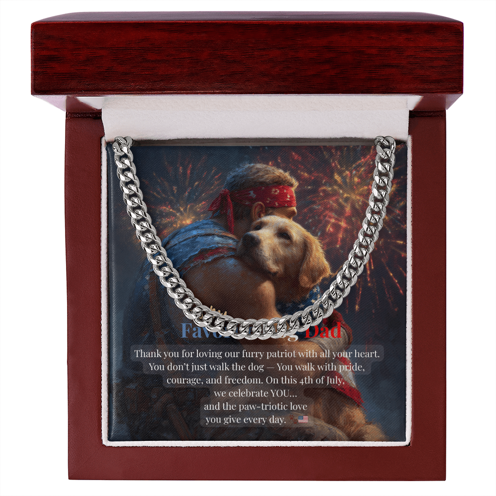 To My Favorite Dog Dad – Cuban Link Chain – Gift for Him