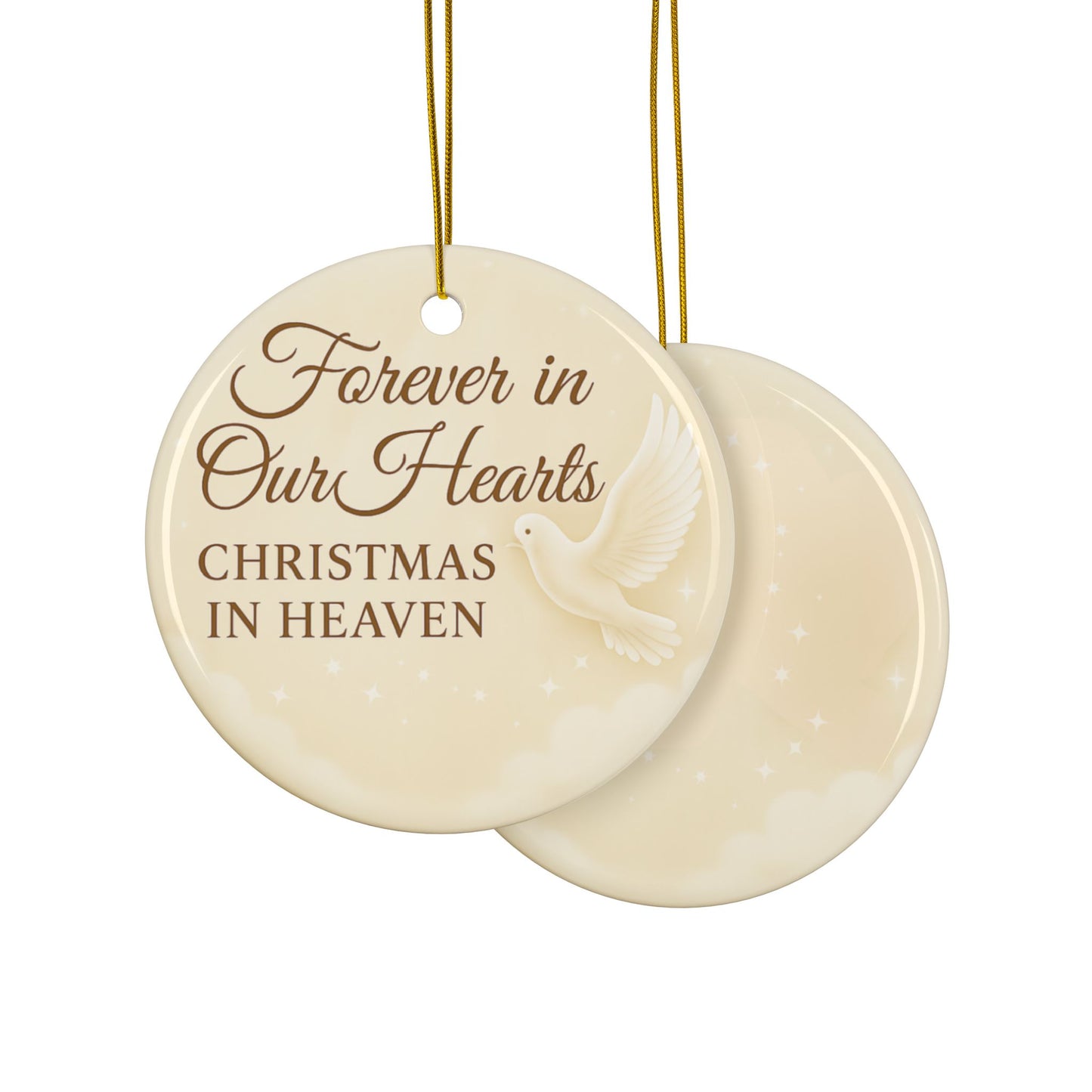 Ceramic Ornaments - Forever in Our Hearts - Holiday Decor
