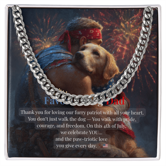 To My Favorite Dog Dad – Cuban Link Chain – Gift for Him