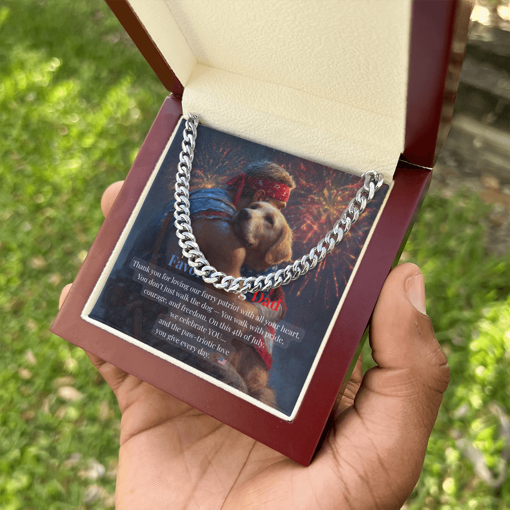 To My Favorite Dog Dad – Cuban Link Chain – Gift for Him